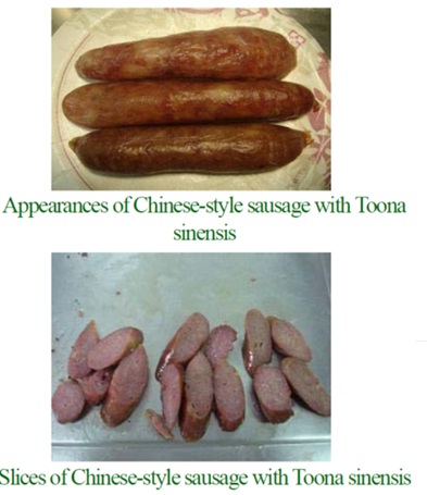 Toona sinensis sausage