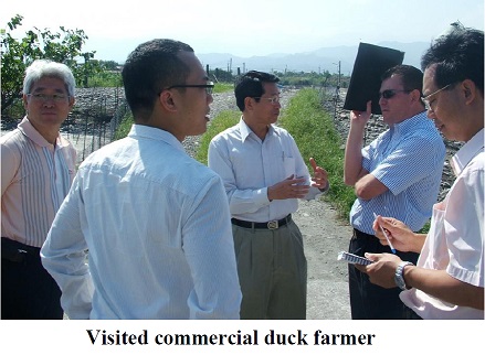 visited commercial duck farmer